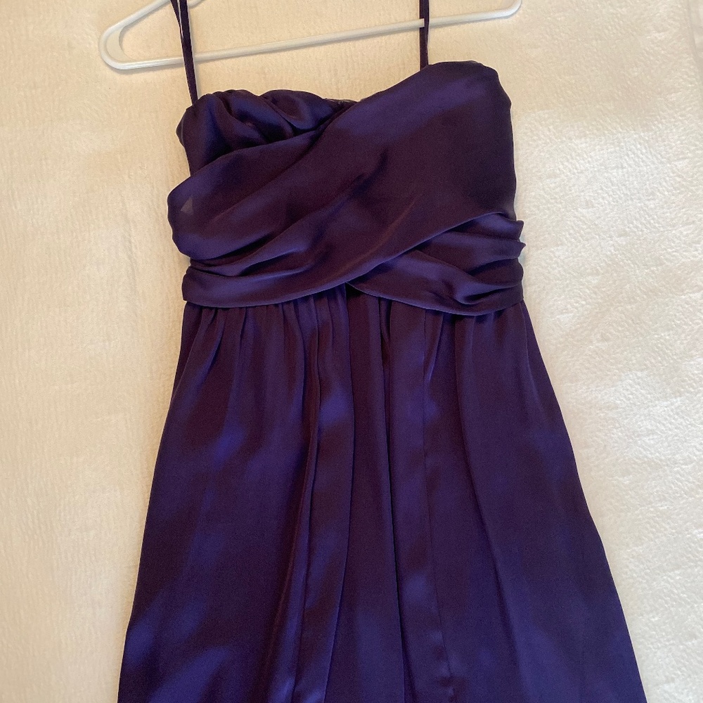 Long Plum Purple bridesmaids dress